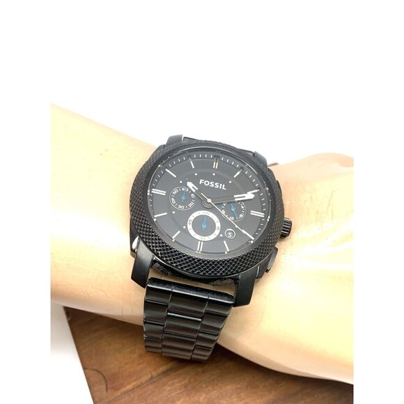 Fossil Men's Watch FS4552 Quartz Chronograph Black Dial Stainless Steel 45mm - Picture 6 of 15